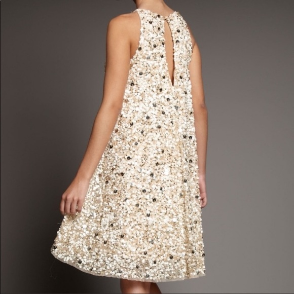 Aidan Mattox flare sleeveless sequins cocktail dress - Picture 3 of 9